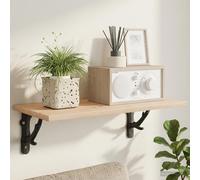 vidaXL Soportes para estanterías de pared 2 uds. Negro 10 x 10 x 3 cm