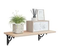 vidaXL Soportes para estanterías de pared 2 uds. Negro 12 x 14 x 3 cm