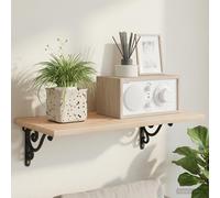 vidaXL Soportes para estanterías de pared 2 uds. Negro 12 x 14 x 3 cm