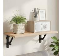 vidaXL Soportes para estanterías de pared 2 uds. Negro 14 x 14 x 4 cm