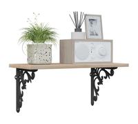 vidaXL Soportes para estanterías de pared 2 uds. Negro