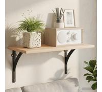vidaXL Soportes para estanterías de pared 2 uds. Negro