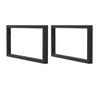 vidaXL Soportes para lavabo, 2 unidades, s, rectangulares, de acero