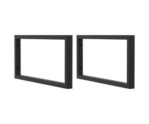 vidaXL Soportes para lavabo, 2 unidades, s, rectangulares, de acero
