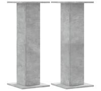 vidaXL Soportes para plantas 2 uds madera gris hormigón 30x30x80 cm