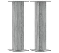 vidaXL Soportes para plantas 2 uds Madera Gris Sonoma 30x30x95 cm