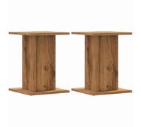 vidaXL Soportes para plantas Madera roble artisian 2 uds 30x30x40 cm