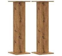 vidaXL Soportes para plantas artisian 2 uds madera roble 30x30x95 cm