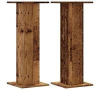 vidaXL Soportes para plantas 2 uds Madera roble envejecido 30x30x80 cm