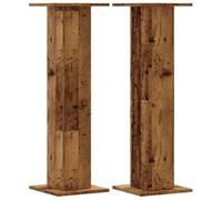 vidaXL Soportes para Plantas 2 uds Madera Roble Envejecido 30x30x95 cm, Soporte de Flor, Soporte de Planta de casa, Mesa de Planta, Soporte de Maceta