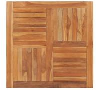 vidaXL Superficie de mesa cuadrada madera maciza de teca 90x90x2,5 cm