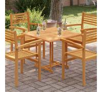 vidaXL Superficie de mesa cuadrada madera maciza de teca 80x80x2,5 cm
