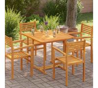 vidaXL Superficie de mesa cuadrada madera maciza de teca 90x90x2,5 cm