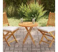 vidaXL Superficie de mesa redonda madera maciza de teca 2,5 cm 60 cm