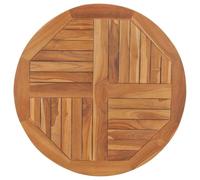 vidaXL Superficie de Mesa Redonda Madera Maciza de Teca 2,5 cm 80 cm