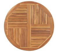 vidaXL Superficie de Mesa Redonda Madera Maciza de Teca 2,5 cm 90 cm