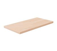 vidaXL Tabla de estantería Madera Maciza Roble sin Tratar 40x20x1,5 cm