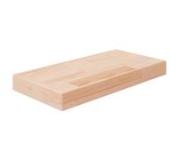 vidaXL Tabla de estantería madera maciza roble sin tratar 40x20x4 cm