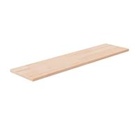 vidaXL Tabla de estantería madera maciza roble sin tratar 80x20x1,5 cm