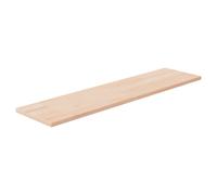 vidaXL Tabla de estantería madera maciza roble sin tratar 80x20x1,5 cm
