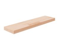 vidaXL Tabla de estantería madera maciza roble sin tratar 80x20x4 cm
