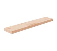 vidaXL Tabla estantería madera maciza roble sin tratar 100x20x4 cm