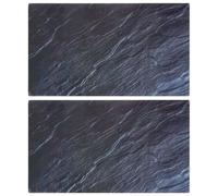 vidaXL Tablas de cortar 2 uds patrón de piedra natural vidrio templado