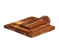 vidaXL Tablas de cortar 3 piezas madera maciza de acacia