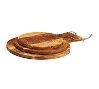 vidaXL Tablas de cortar 3 piezas madera maciza de acacia
