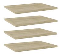 vidaXL Tablas de estantería 4 uds madera 40x30x1,5 cm en color Roble artisan/Negro/Blanco y más | almacenamiento funcional diseño moderno para baño dormitorio sala