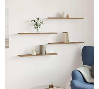 vidaXL Tablas de estantería Madera Roble Sonoma 4 uds 60x10x1,5 cm