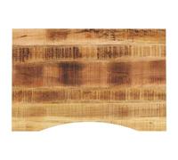 vidaXL Tablero de Escritorio con Curva Madera Mango Rugosa 80x50x2,5cm