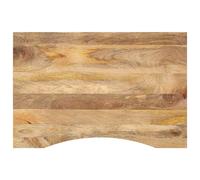 vidaXL Tablero de escritorio con curva madera mango rugosa 90x50x2,5cm