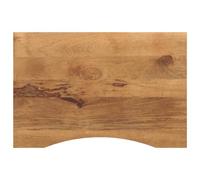 vidaXL Tablero de Escritorio con Curva Madera Mango Rugosa 90x60x2,5cm