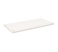 vidaXL Tablero de Escritorio Madera Maciza Pino Blanco 110x60x2,5 cm