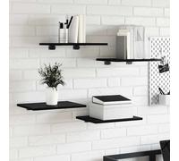 vidaXL Tablero de Estantería 3 niveles 4 uds. 40 x 30 x 1,5 cm Negro