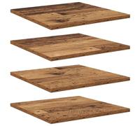 vidaXL Tablero de Estantería 3 Niveles 4 uds. 40 x 40 x 1,5 cm Marrón | Un montón de espacio para tus cosas, Un toque natural que va con cualquier decoración, Dan un aire chic y ordenado