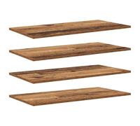 vidaXL Tablero de estantería 4 piezas marrón 80 x 40 x 1,5 cm resistente para sala y estudio