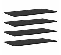 vidaXL Tablero de estantería 4 piezas Negro 80 x 40 x 1,5 cm, resistente rectangular