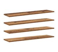 vidaXL Tablero de Estantería 4 pcs Marrón 80 x 20 x 1,5 cm, Tabla de estantería Resistente, diseño Rectangular, solución Moderna para Sala, Estudio y Almacenamiento