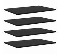 vidaXL Tablero de Estantería 4 pcs Negro 60 x 40 x 1,5 cm, Tabla de estantería Resistente, diseño Rectangular, solución Moderna para Sala, Estudio y Almacenamiento