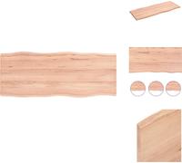 vidaXL Tablero de mesa, 100x40x2 cm, madera maciza de roble, con borde natural, tratado - Tableros de mesa