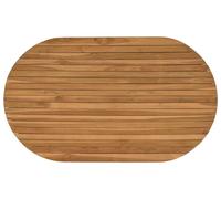 VidaXL: Tablero de mesa, 120 x 70 x 3,5 cm, ovalado, de madera de teca maciza, color natural