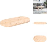vidaXL: Tablero de mesa, 80x40x2,5 cm, madera maciza de pino, forma ovalada - Tableros de mesa