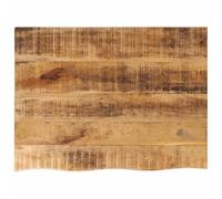vidaXL Tablero de Mesa Borde Natural de Madera Maciza Mango 70x60x2,5 cm - Superficie de Reemplazo