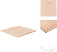 vidaXL Tablero de mesa cuadrado, 60x60x1,5 cm, madera de roble sin tratar - Tableros de mesa