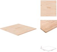 vidaXL Tablero de mesa cuadrado, 70x70x1,5 cm, madera de roble sin tratar - Tableros de mesa