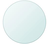 vidaXL Tablero de mesa de cristal templado redondo 900 mm