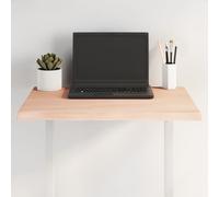 vidaXL Tablero de mesa madera maciza roble borde natural 60x40x2 cm
