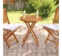 vidaXL Tablero de mesa octogonal de madera maciza de teca 60x60x2,5 cm
